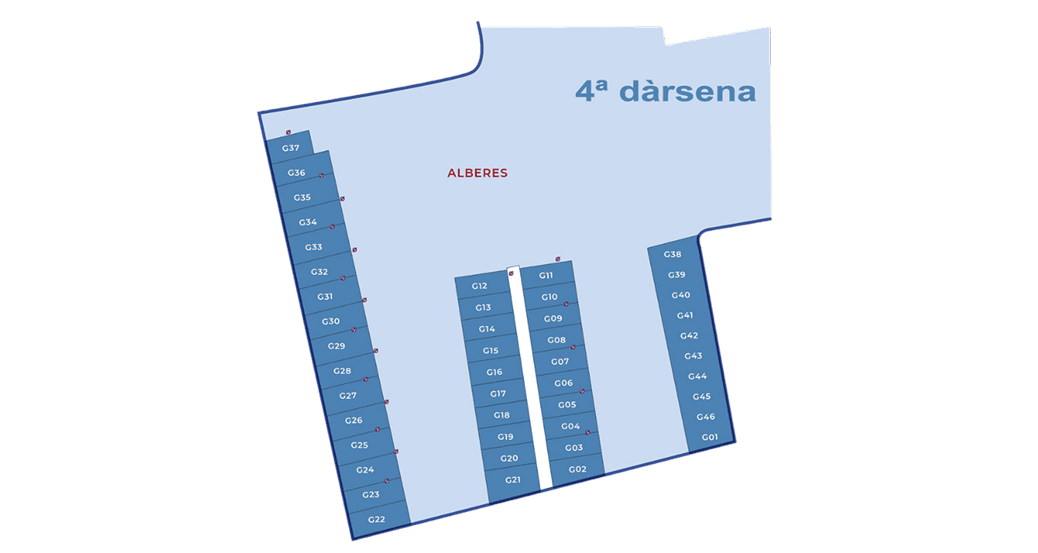 Amarres cuarta dársena Marina Empuriabrava